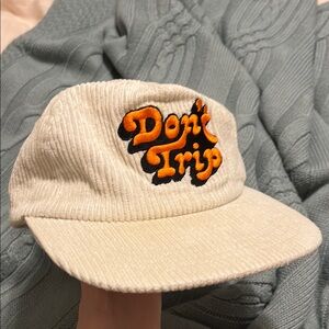 Free & Easy Cream Corduroy Don’t Trip SnapBack Hat